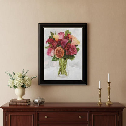 Vases with Flowers II 2 Black Framed Print Wall Art HomeRoots