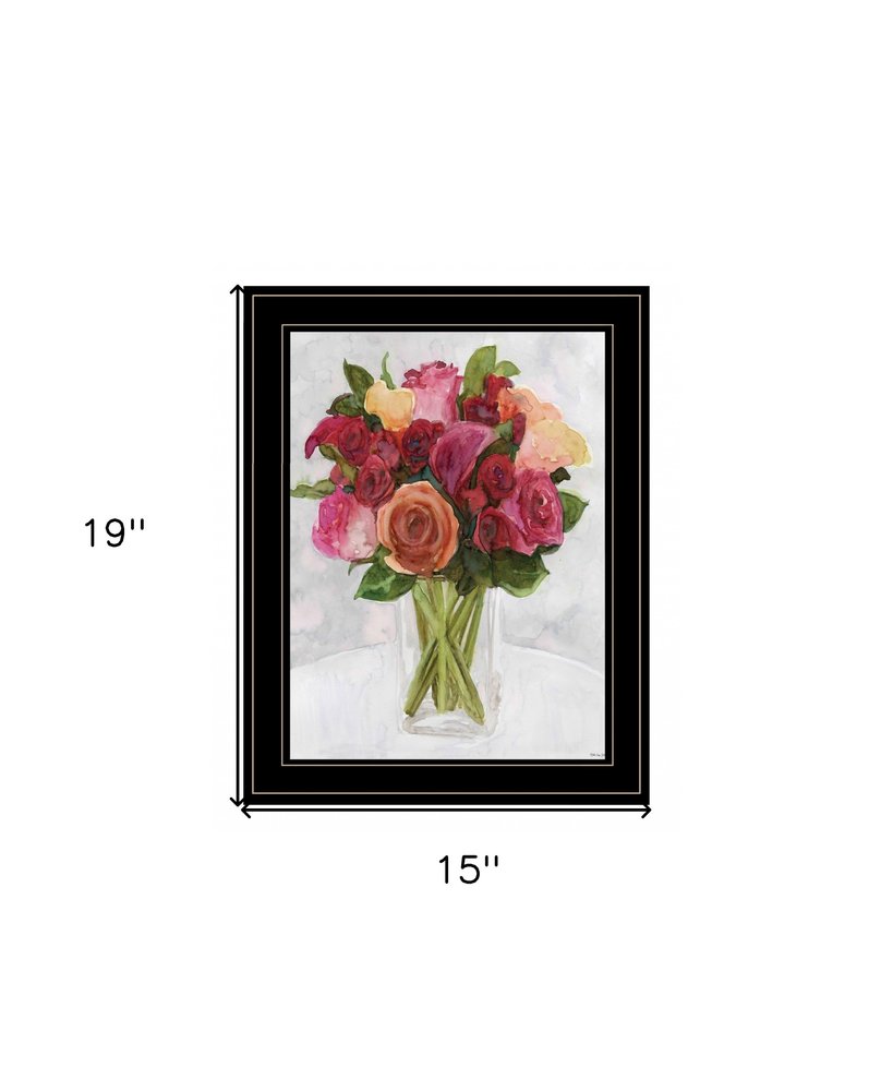 Vases with Flowers II 2 Black Framed Print Wall Art — view 5