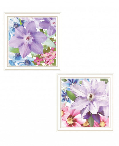 Set Of Two Clematis 1 White Framed Print Wall Art HomeRoots