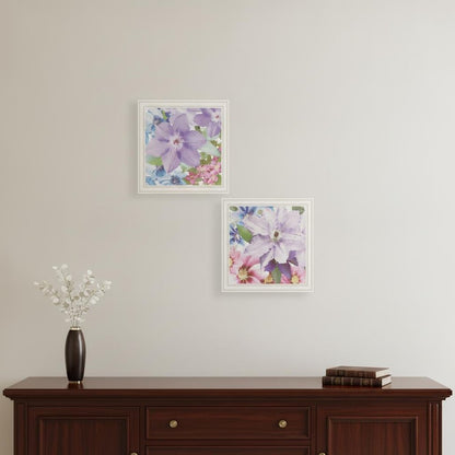Set Of Two Clematis 1 White Framed Print Wall Art HomeRoots