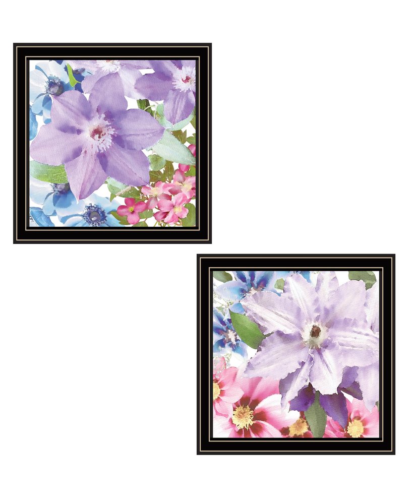 Set Of Two Clematis Black Framed Print Wall Art HomeRoots