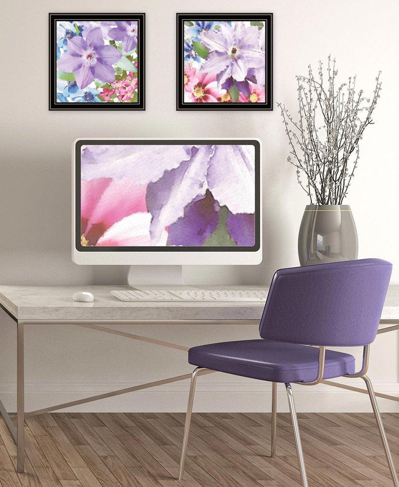 Set Of Two Clematis Black Framed Print Wall Art HomeRoots
