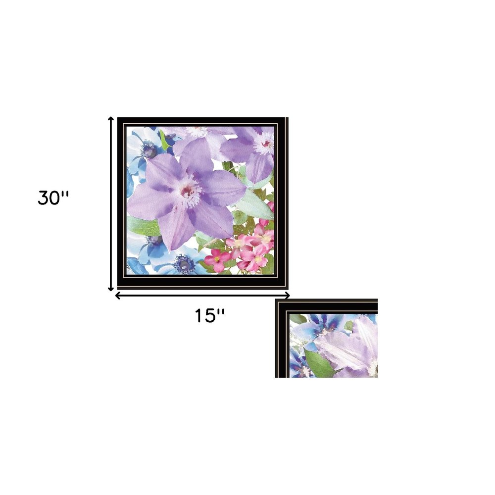 Set Of Two Clematis Black Framed Print Wall Art HomeRoots