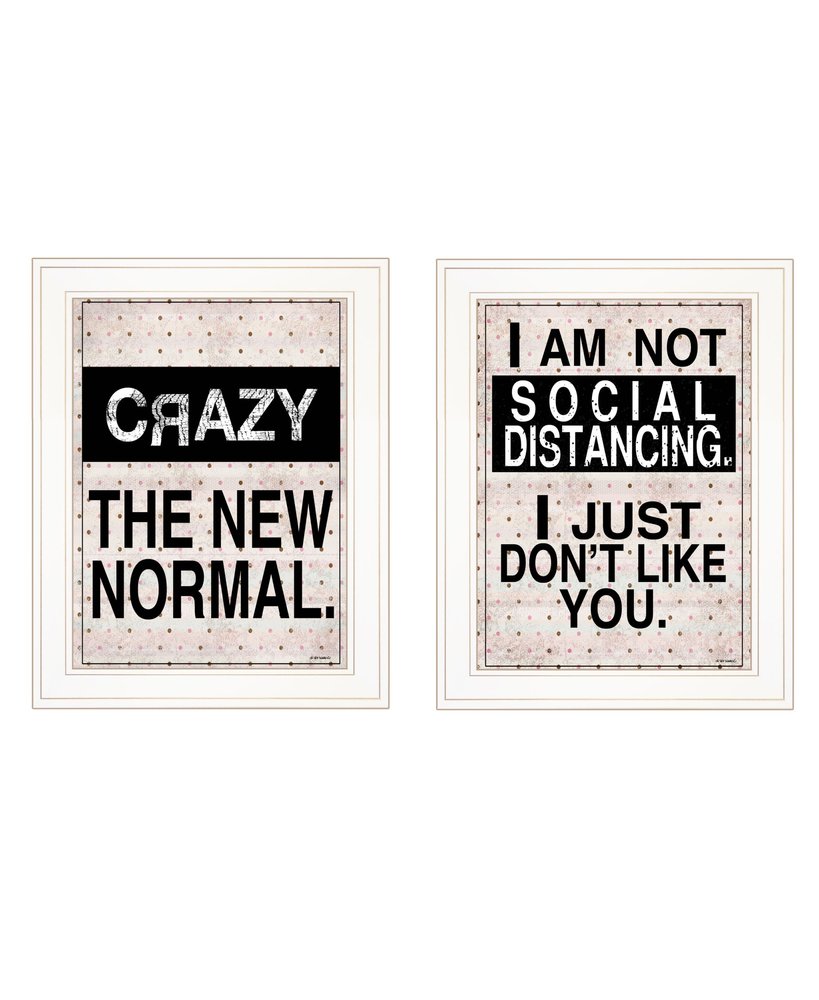 Set Of Two The New Normal White Framed Print Wall Art — view 1