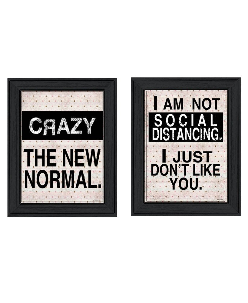 Set Of Two The New Normal Black Framed Print Wall Art — view 1