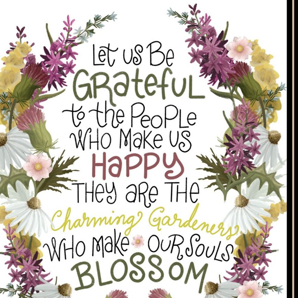 Set Of Two Flowers Make Us Laugh Black Framed Print Wall Art — view 2