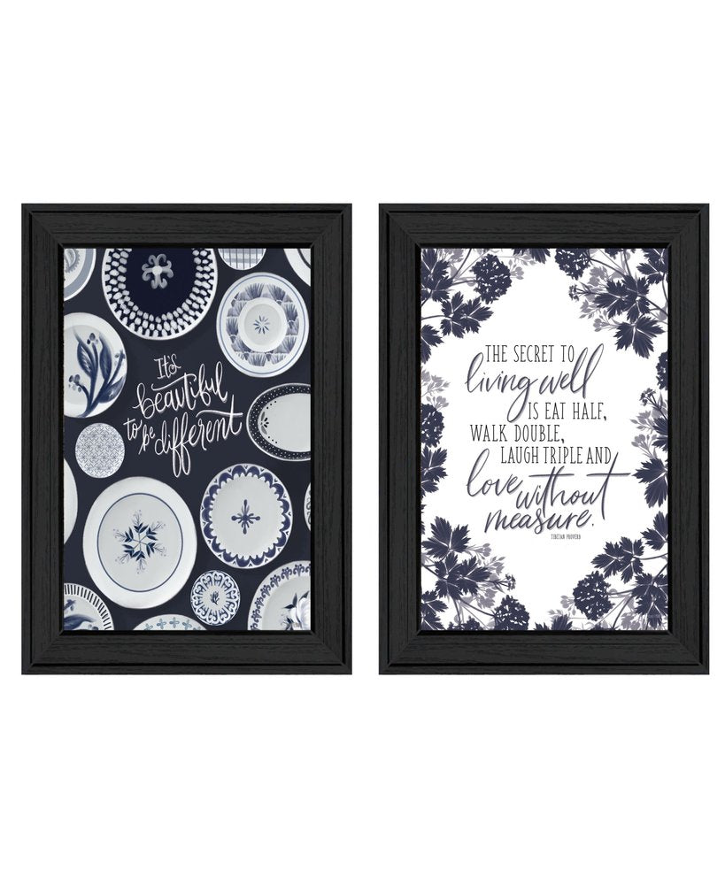 Set Of Two The Secret Beauty Black Framed Print Wall Art HomeRoots