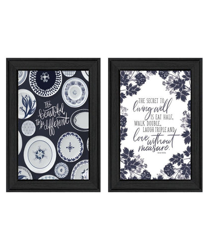 Set Of Two The Secret Beauty Black Framed Print Wall Art HomeRoots