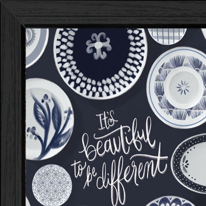 Set Of Three Its Beautiful to Be Different Black Framed Print Wall Art HomeRoots