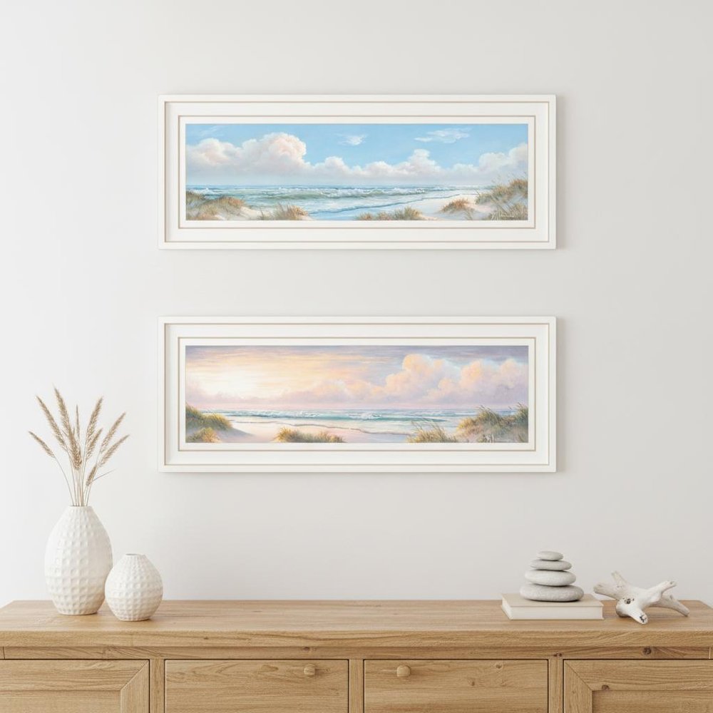 Set Of Two Nautical Boat 1 White Framed Print Wall Art — view 5