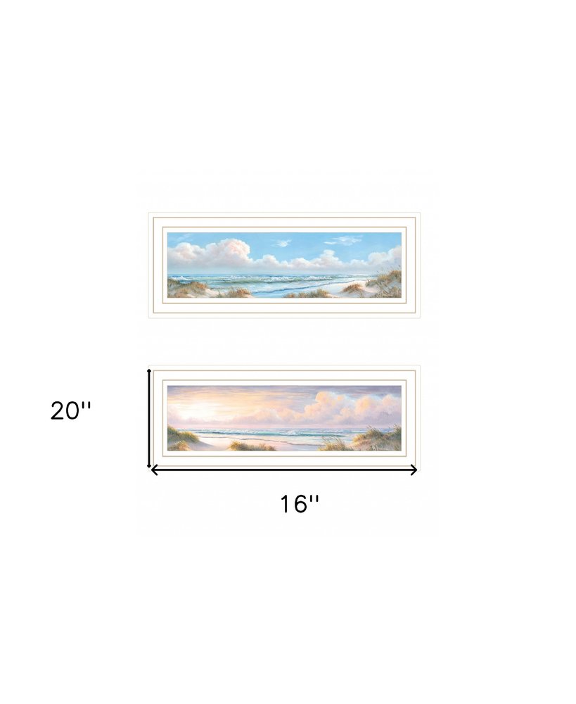 Set Of Two Nautical Boat 1 White Framed Print Wall Art — view 4