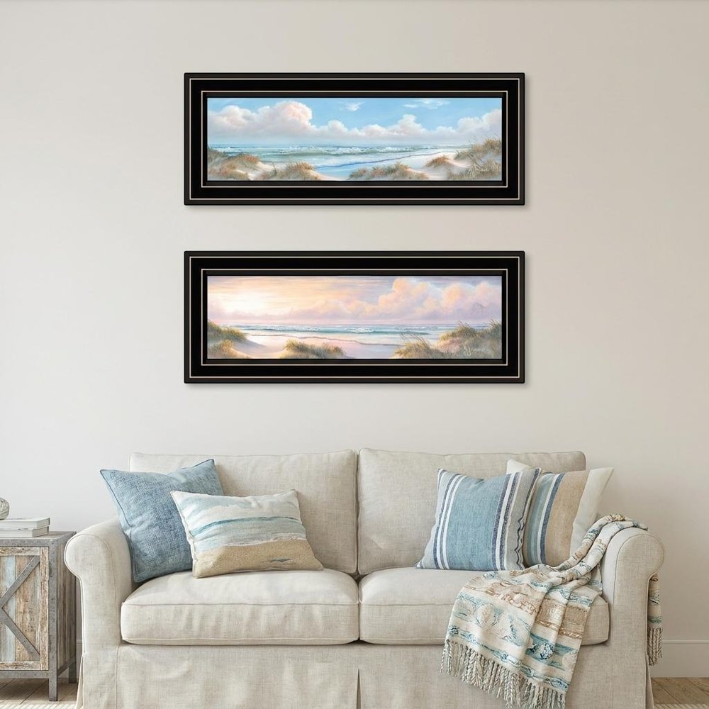 Set Of Two Nautical Boat 2 Black Framed Print Wall Art — view 4