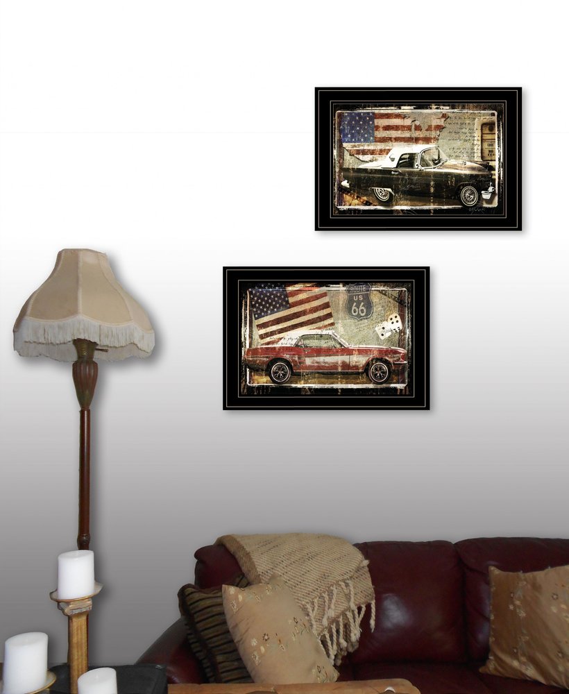 Set Of Two Vintage Classics 1 Black Framed Print Wall Art — view 2