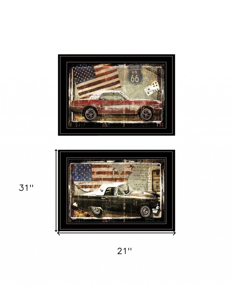 Set Of Two Vintage Classics 1 Black Framed Print Wall Art — view 4