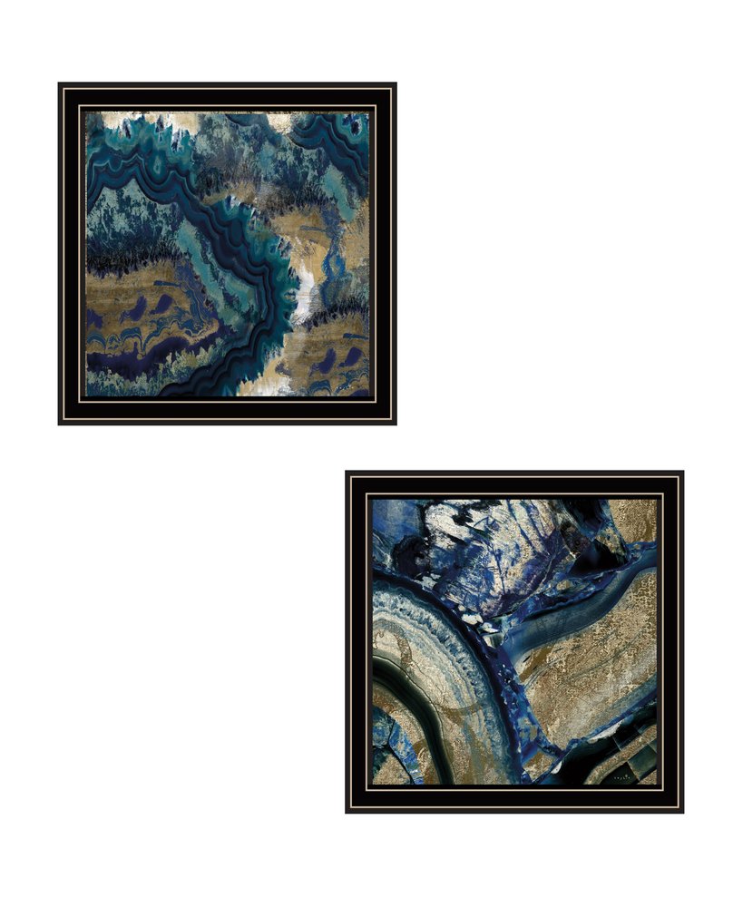 Set Of Two Geode Reef Pleasure 2 Black Framed Print Wall Art — view 1
