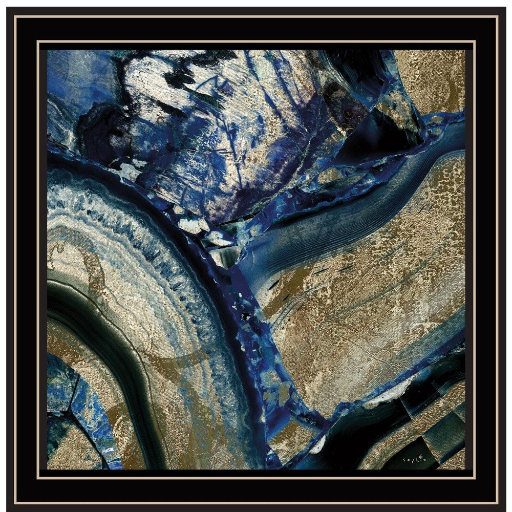 Set Of Two Geode Reef Pleasure 2 Black Framed Print Wall Art — view 3