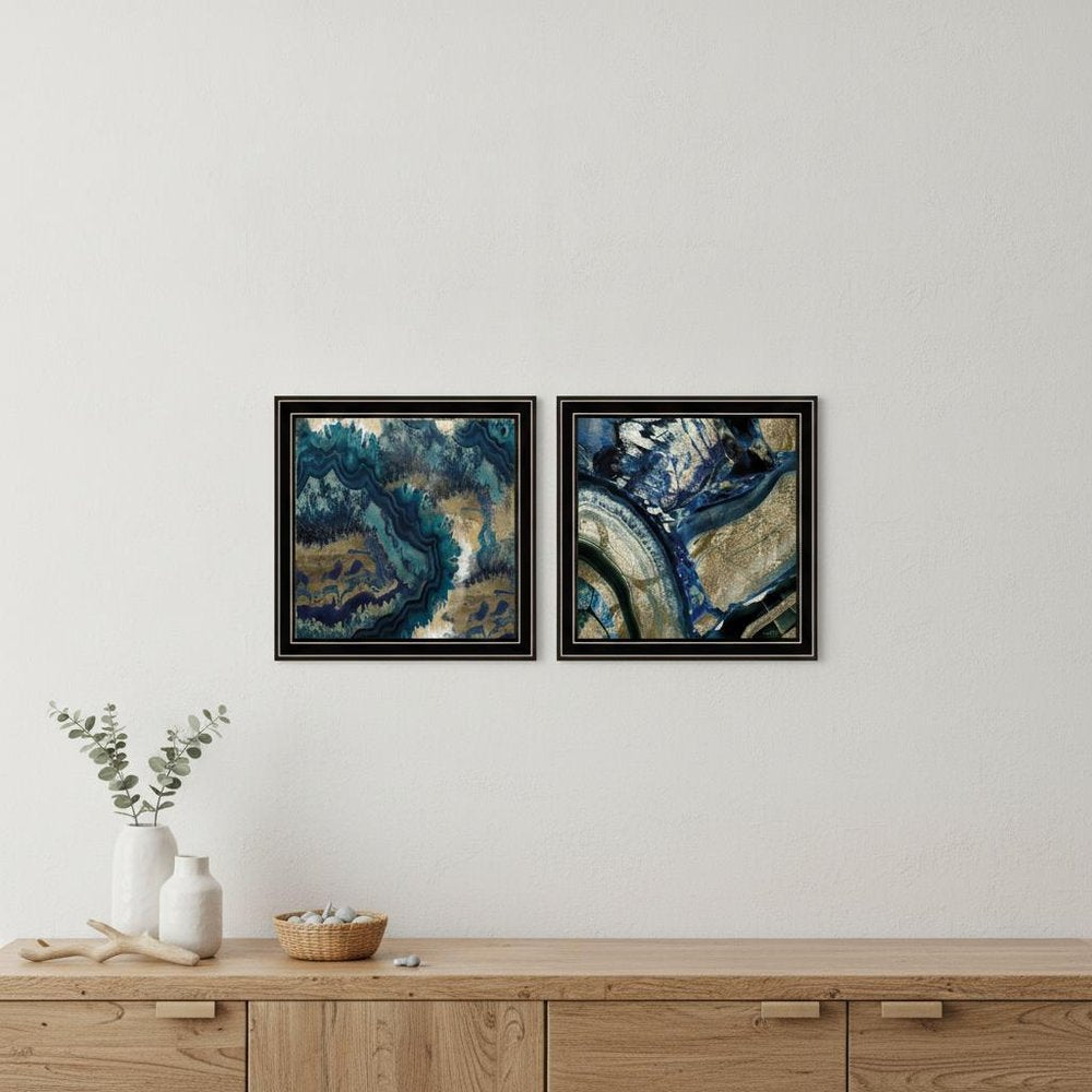 Set Of Two Geode Reef Pleasure 2 Black Framed Print Wall Art — view 5