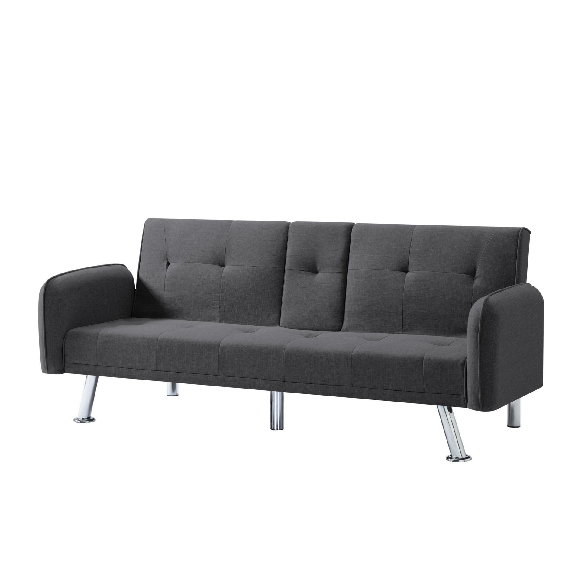 74.8” Futon sleeper sofa bed（Please note that the center leg is a steel leg） - FurniFindUSA