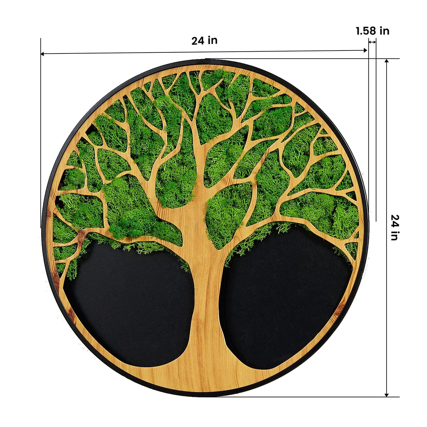 Life Tree Moss Metal Wall Art - FurniFindUSA