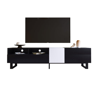 Modern TV Stand for 80'' TV with Double Storage Space Media Console Table - FurniFindUSA