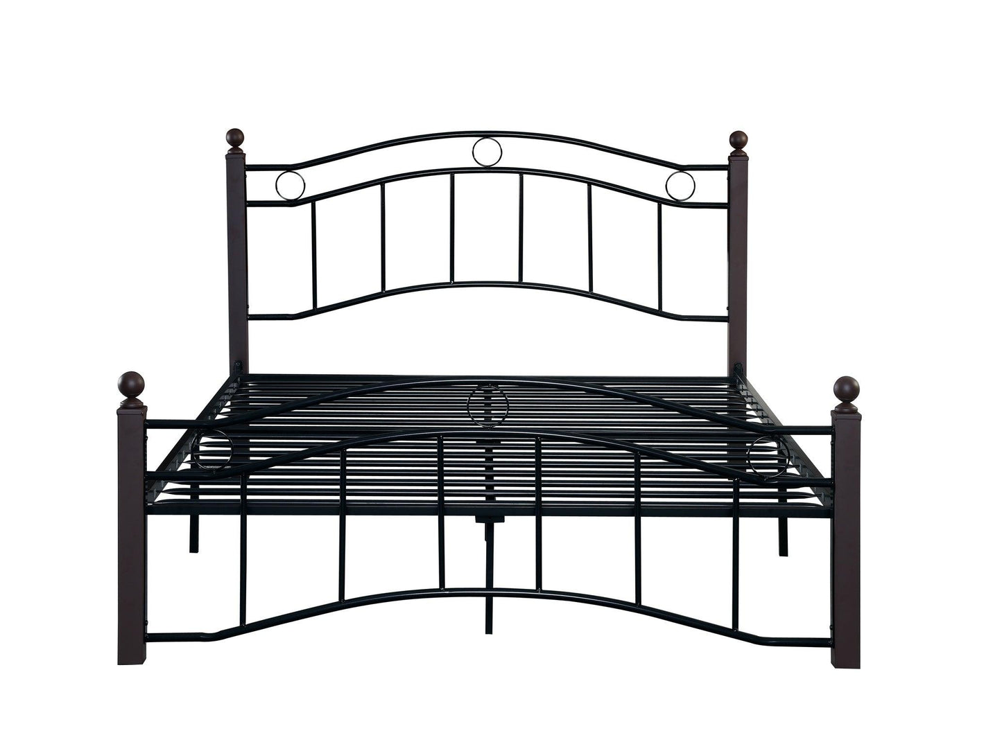 Queen Size Metal Bed Frame with Headboard and Footboard - FurniFindUSA