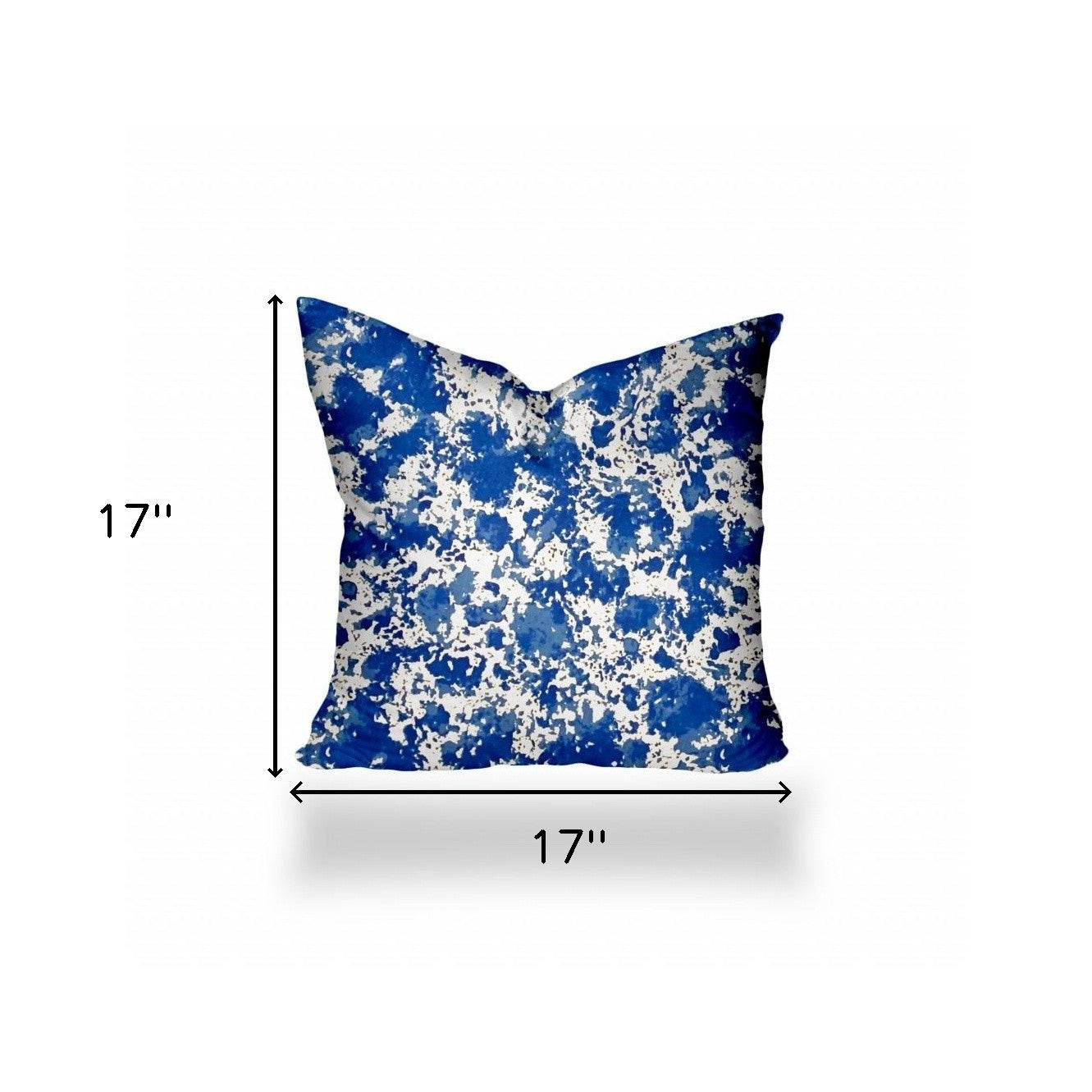 12" X 16" Blue And White Enveloped Coastal Lumbar Indoor Outdoor Pillow