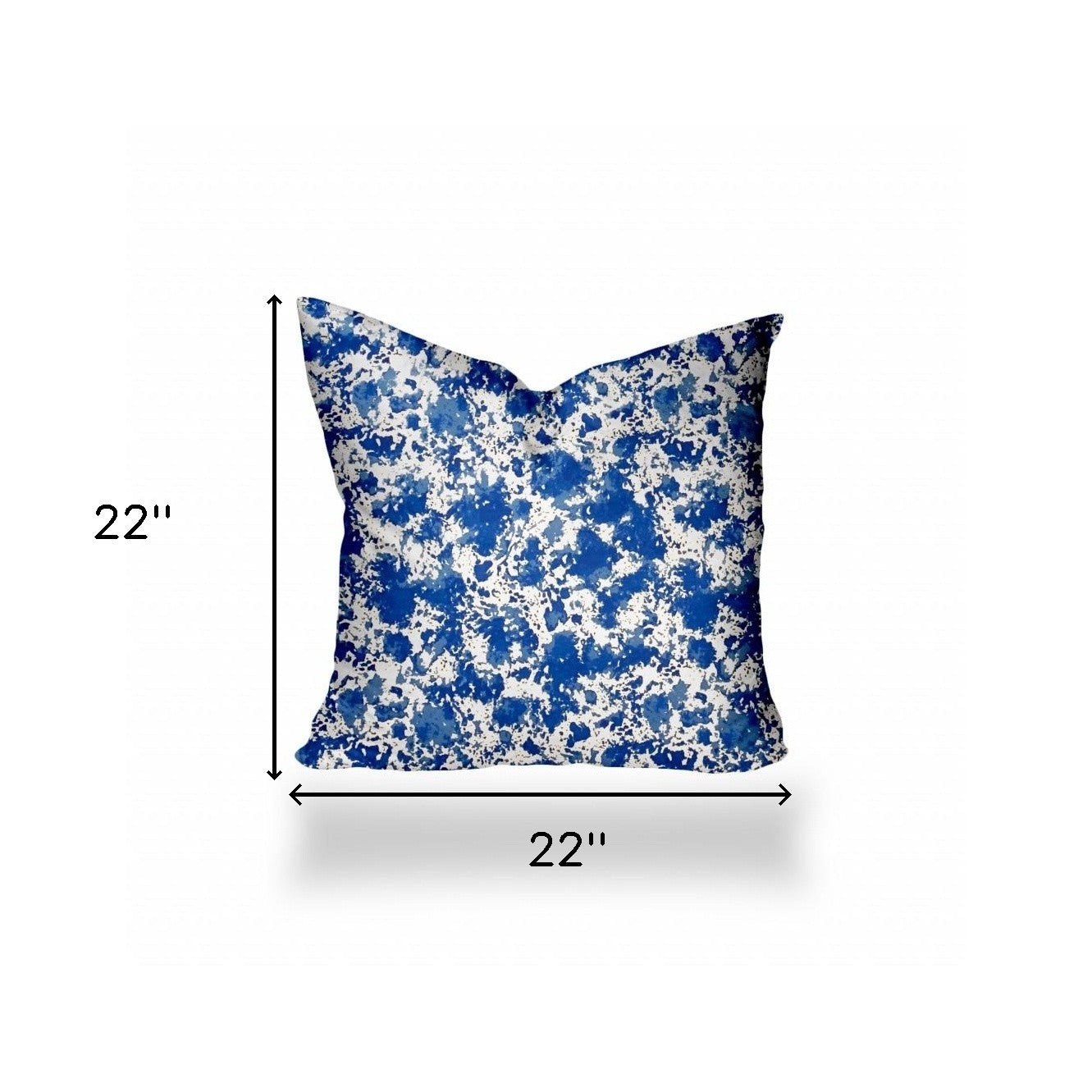 12" X 16" Blue And White Enveloped Coastal Lumbar Indoor Outdoor Pillow