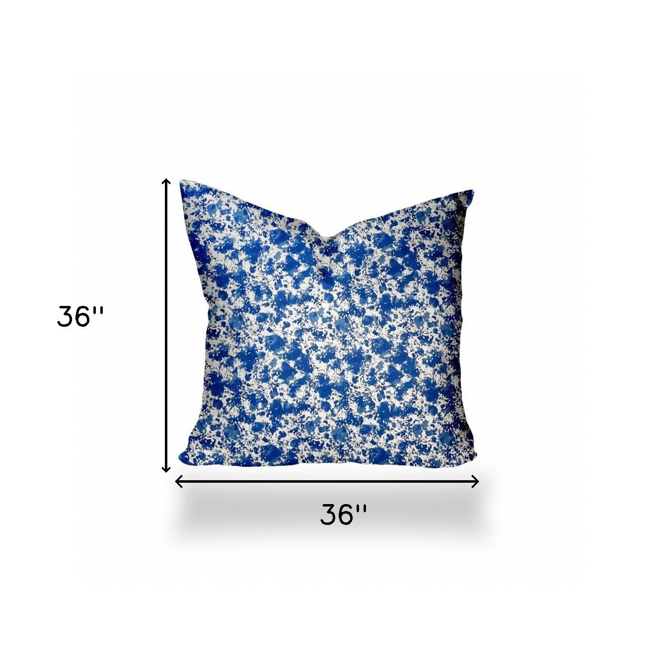 12" X 16" Blue And White Enveloped Coastal Lumbar Indoor Outdoor Pillow