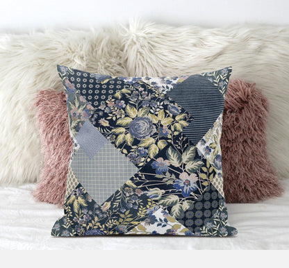 20" Black Yellow Floral Suede Throw Pillow FurniFindUSA
