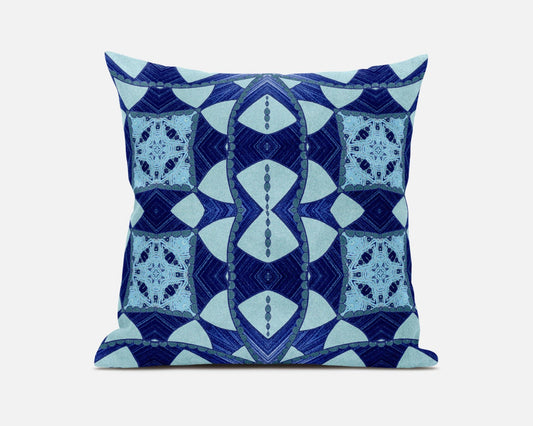 20" Sky Blue Cosmic Circle Boho Suede Throw Pillow FurniFindUSA