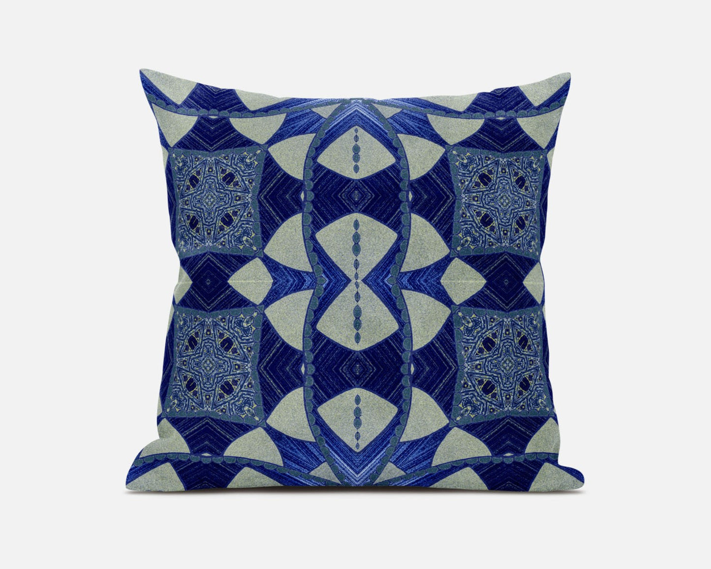 20" Dark Blue Cosmic Circle Boho Suede Throw Pillow FurniFindUSA