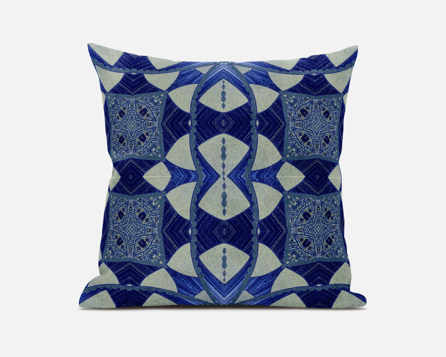 20" Dark Blue Cosmic Circle Boho Suede Throw Pillow FurniFindUSA