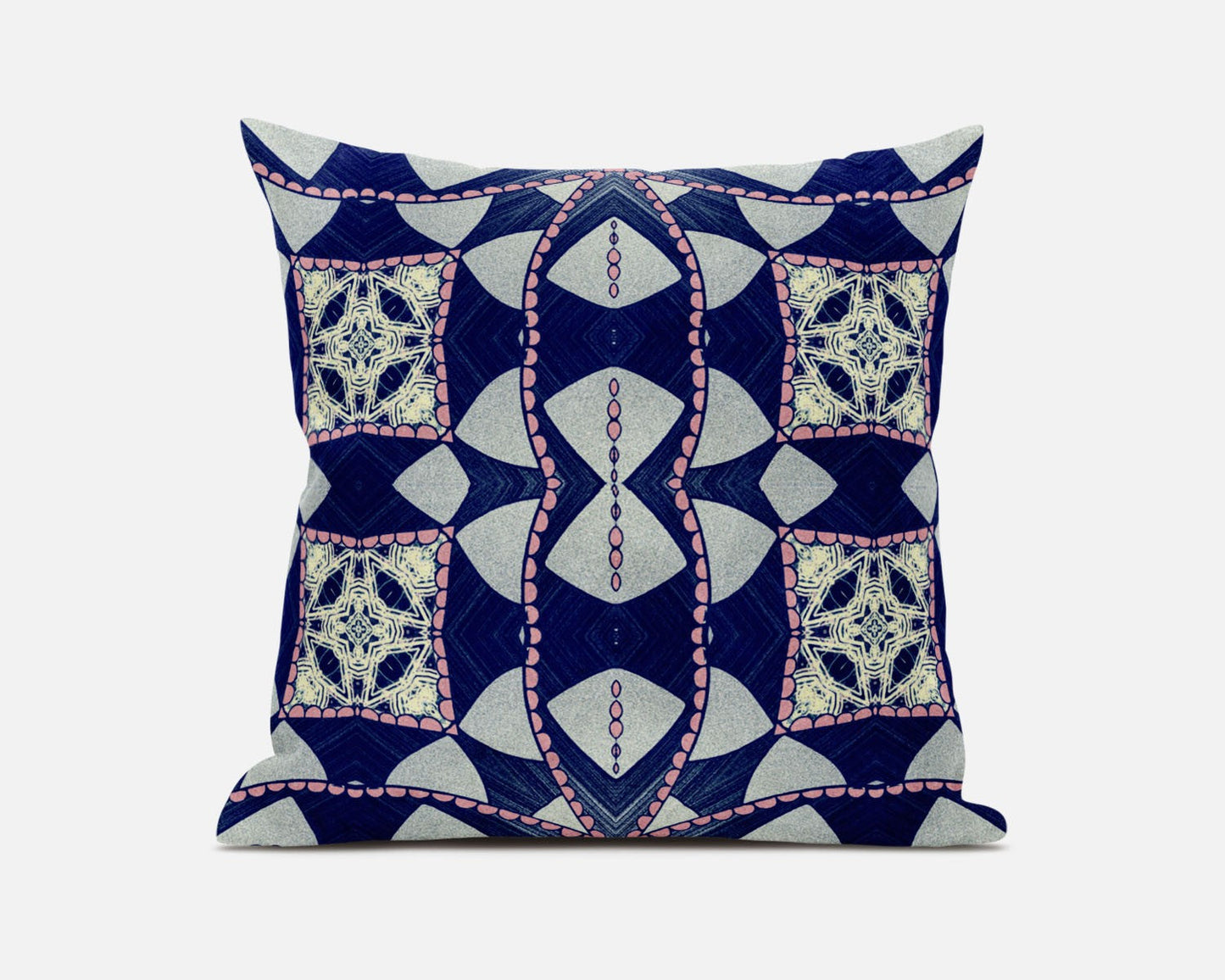 20" Indigo Pink Cosmic Circle Boho Suede Throw Pillow FurniFindUSA