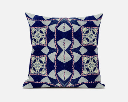 20" Indigo Pink Cosmic Circle Boho Suede Throw Pillow FurniFindUSA