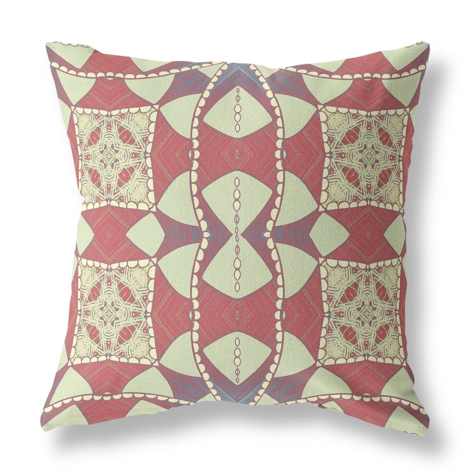 20" Muted Magenta Cosmic Circle Boho Suede Throw Pillow FurniFindUSA