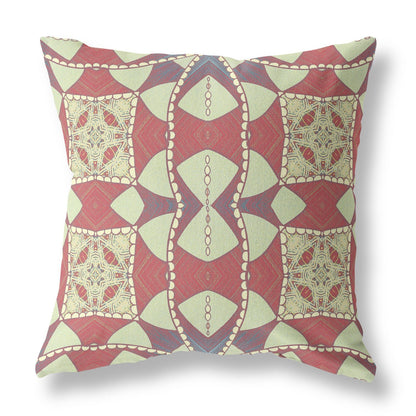 20" Muted Magenta Cosmic Circle Boho Suede Throw Pillow FurniFindUSA