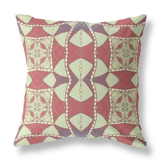 20" Muted Magenta Cosmic Circle Boho Suede Throw Pillow FurniFindUSA
