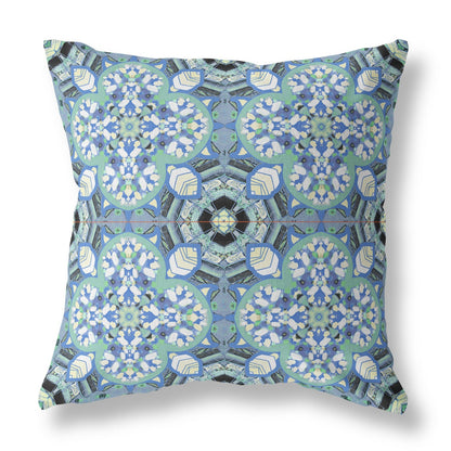 20" Sapphire White Cloverleaf Boho Suede Throw Pillow FurniFindUSA