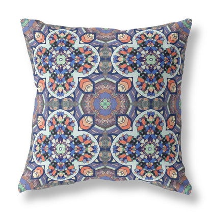 20" Gray Blue Cloverleaf Boho Suede Throw Pillow FurniFindUSA