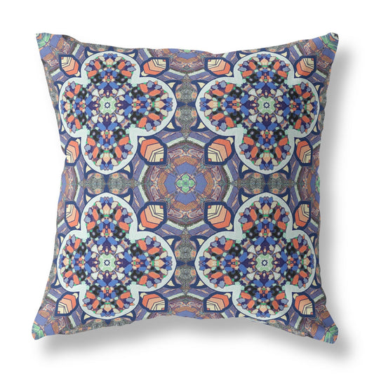 20" Gray Blue Cloverleaf Boho Suede Throw Pillow FurniFindUSA