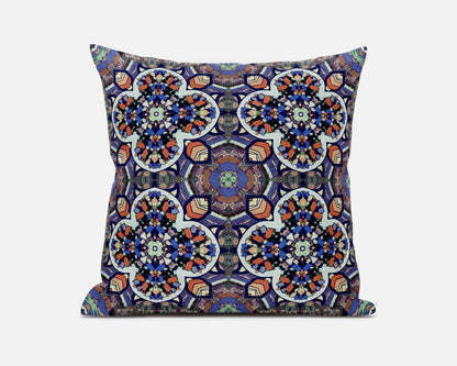 20" Gray Blue Cloverleaf Boho Suede Throw Pillow FurniFindUSA