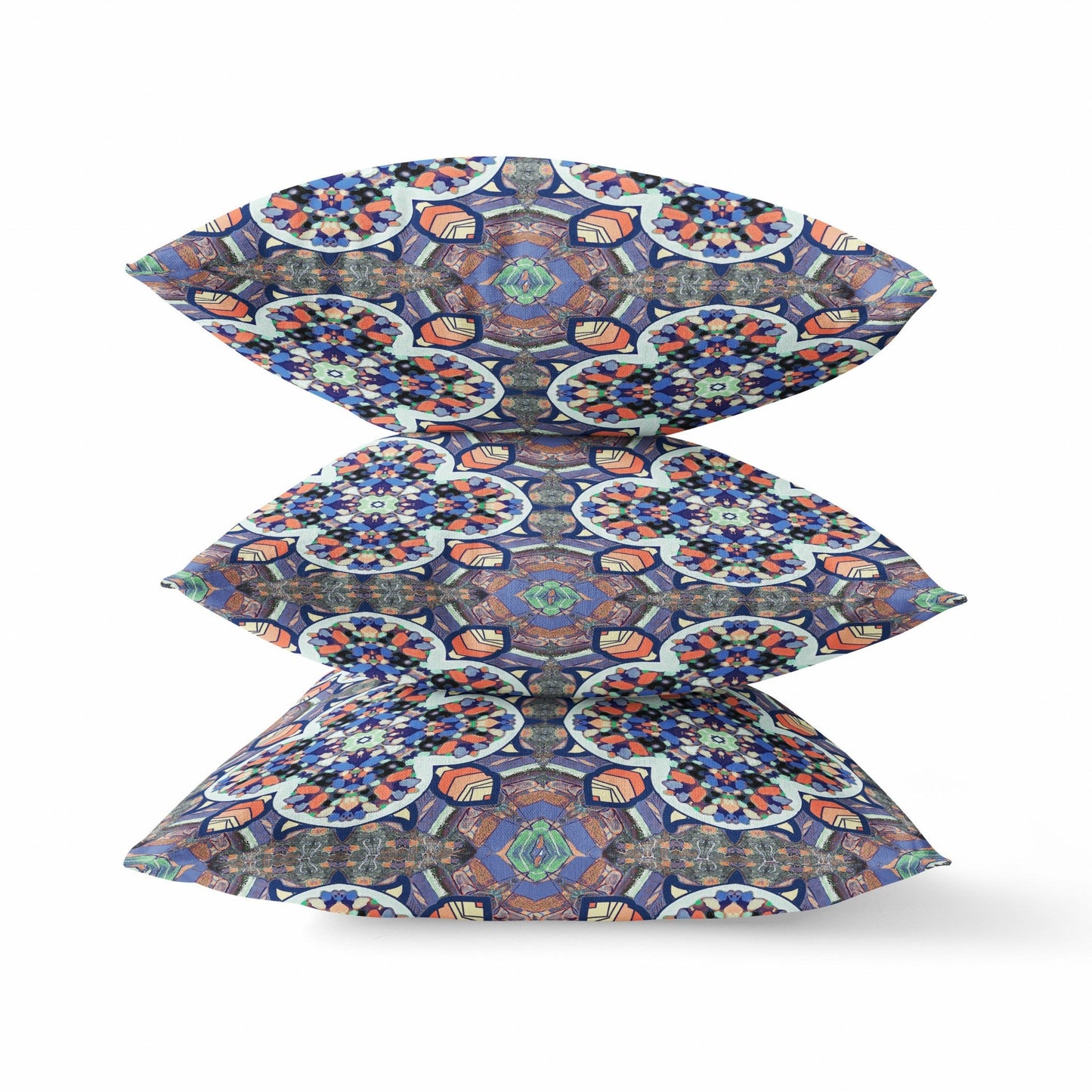 20" Gray Blue Cloverleaf Boho Suede Throw Pillow FurniFindUSA