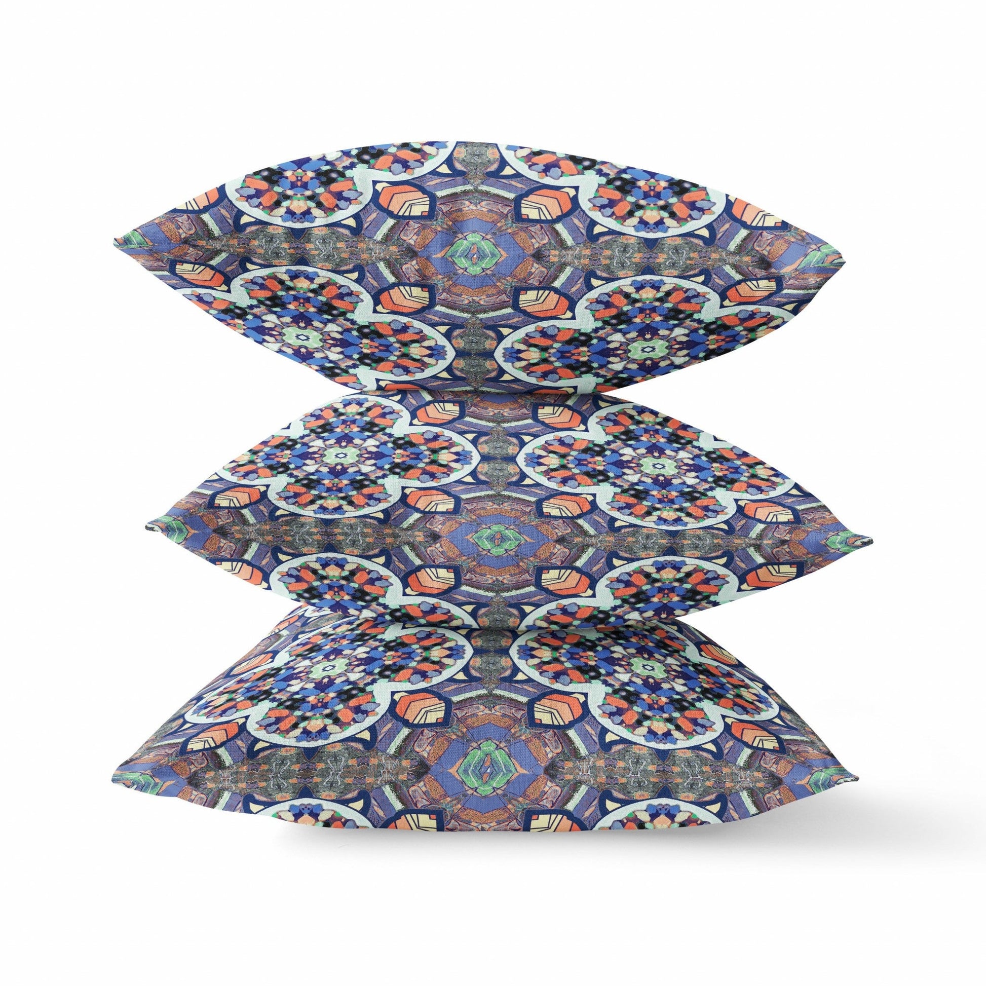 20" Gray Blue Cloverleaf Boho Suede Throw Pillow FurniFindUSA