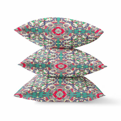 20" Gray Pink Cloverleaf Boho Suede Throw Pillow FurniFindUSA