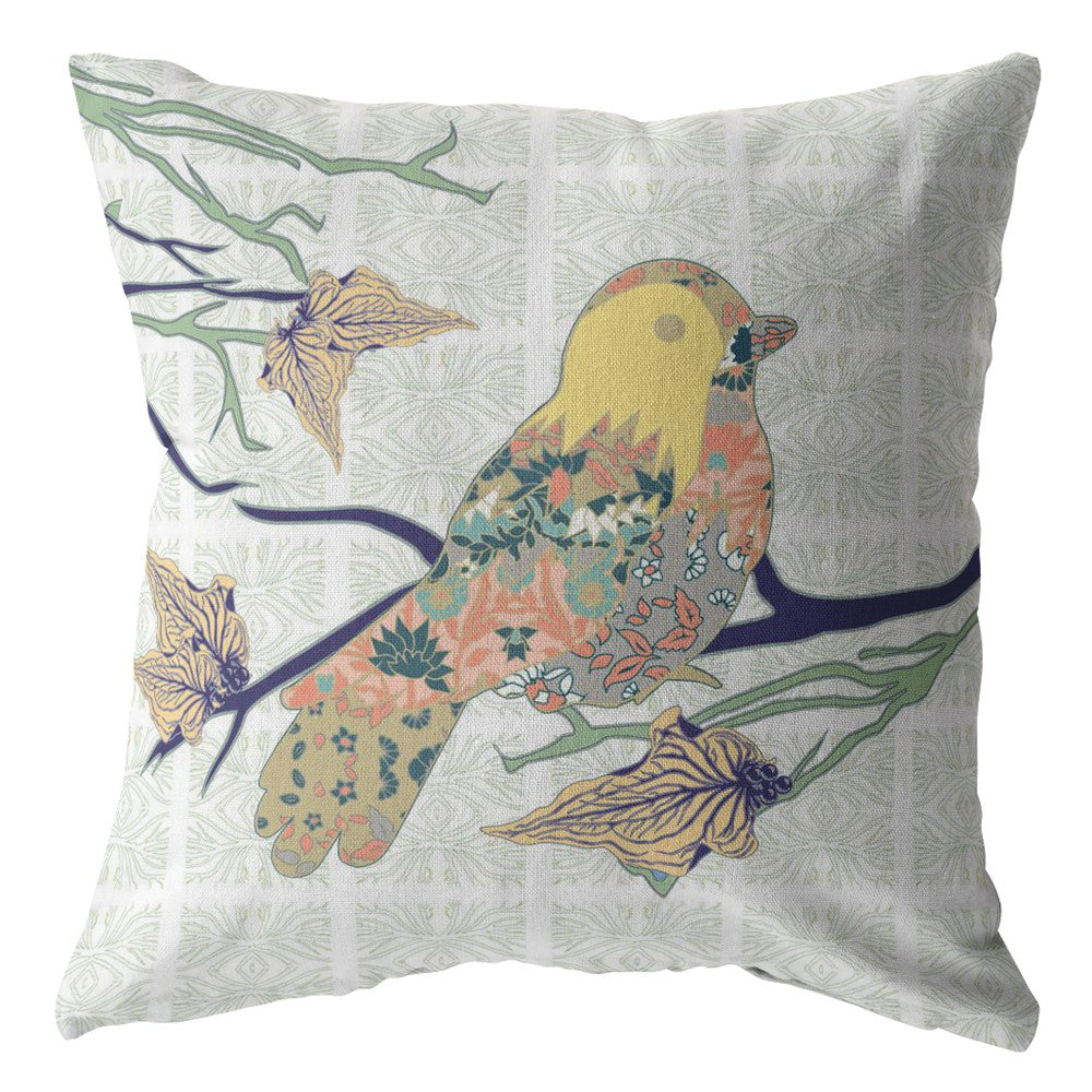 20" Light Green Sparrow Suede Throw Pillow FurniFindUSA