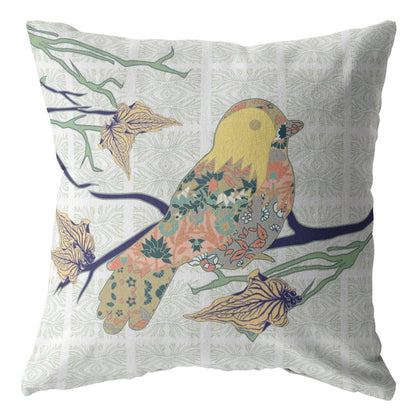 20" Light Green Sparrow Suede Throw Pillow FurniFindUSA
