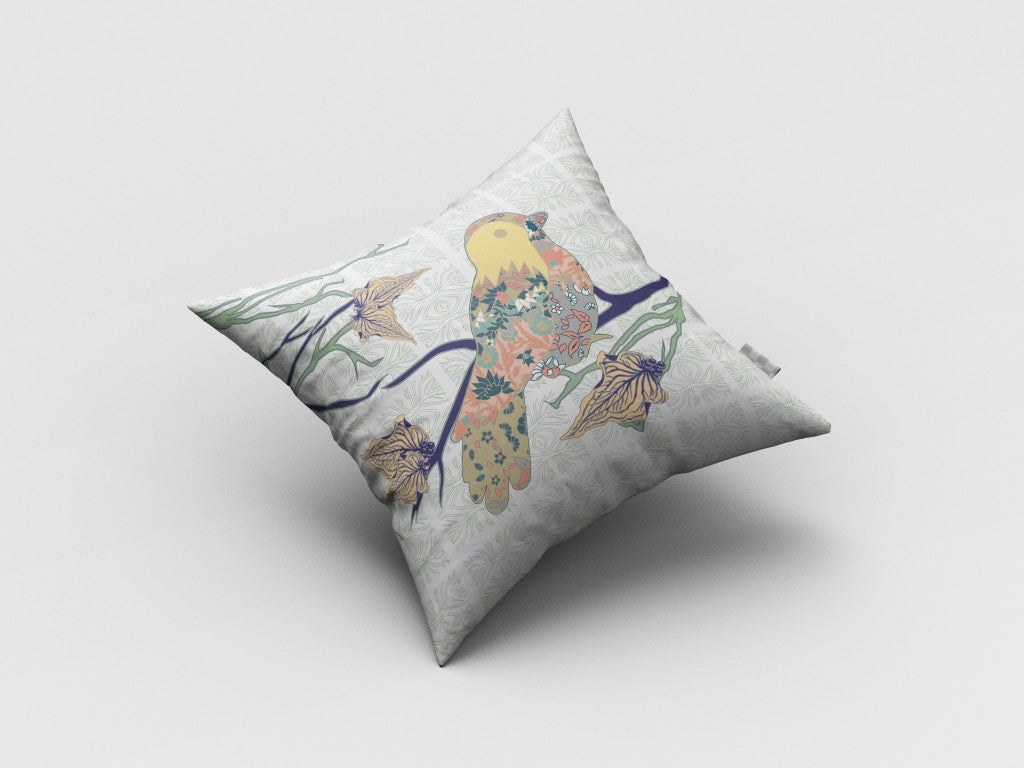 20" Light Green Sparrow Suede Throw Pillow FurniFindUSA