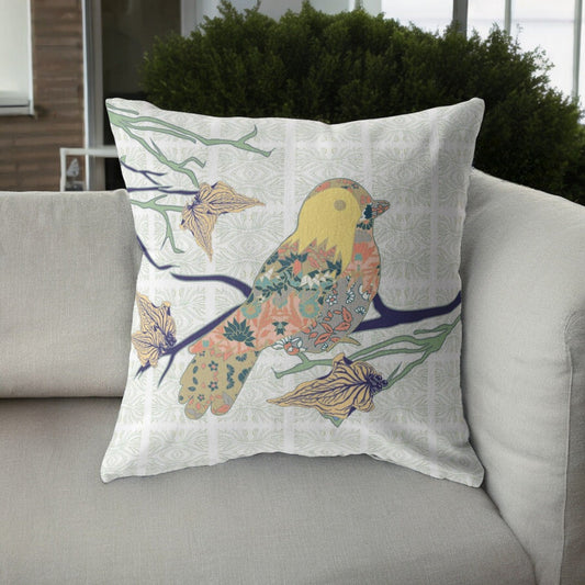 20" Light Green Sparrow Suede Throw Pillow FurniFindUSA