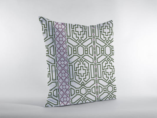20" White Bird Maze Decorative Suede Throw Pillow FurniFindUSA