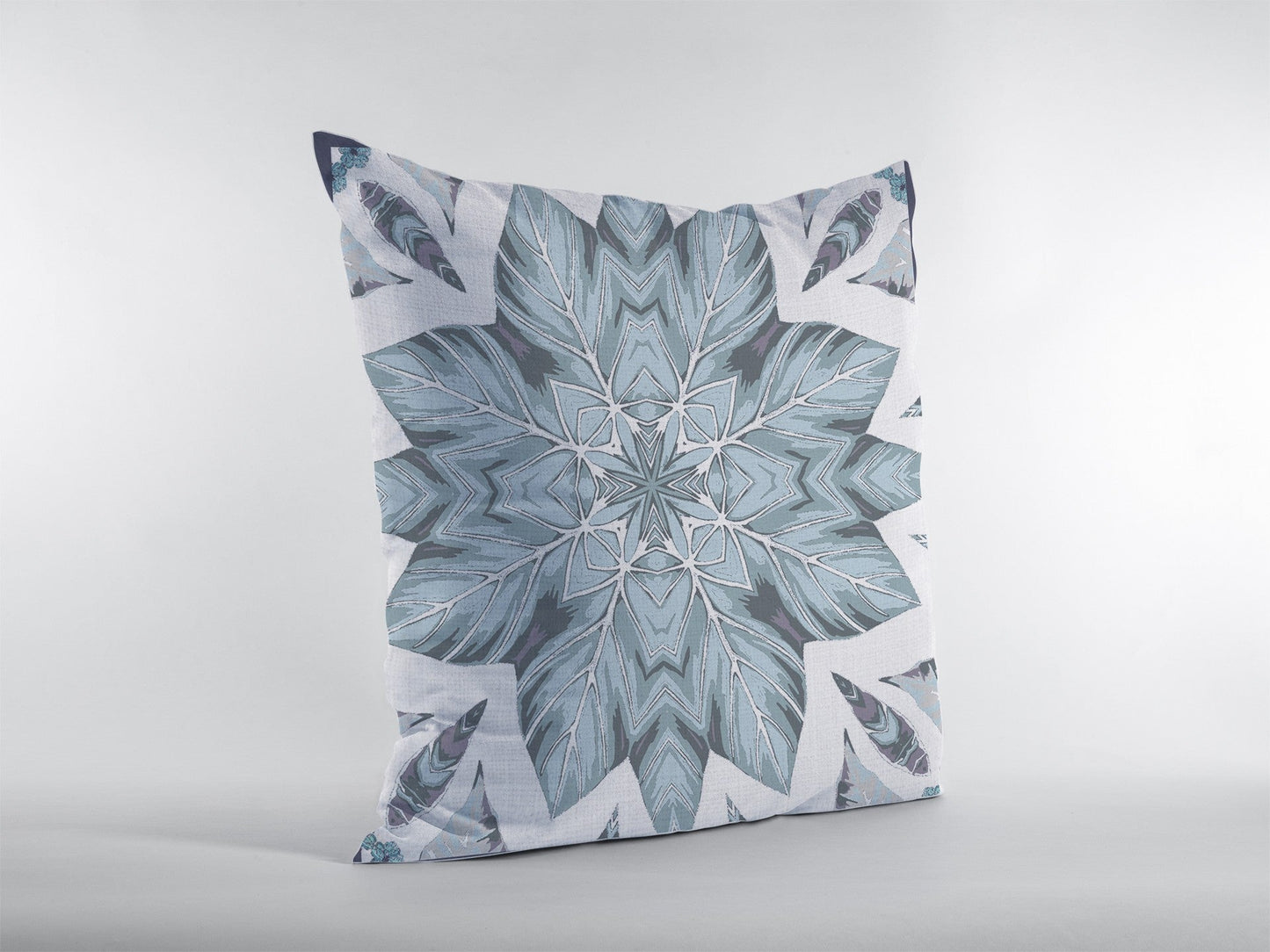 20" Blue Floral Forest Suede Throw Pillow FurniFindUSA